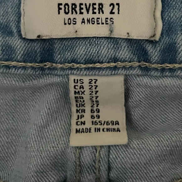 Forever 21 Jean Skirt Light Washed Blue Y2K Mini Stretchy Denim Womens Size 27 - Picture 3 of 5
